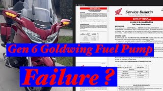 GEN 6 HONDA GOLDWING FUEL PUMP RECALL [upl. by Aiciled]