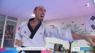 Reportage France 3 Aquitaine sur Maitre Albasini Eric 5ème DAN TaeKwonDo triple champion de France [upl. by Neiluj]