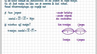 vwo AC 42 C Aantallen combinaties optellen en vermenigvuldigen [upl. by Inaluiak447]