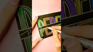 Creative Lettering Techniques How to Make Colorful Letter Designs🤗shorts youtubeshorts [upl. by Leffen]