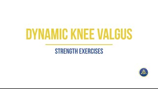 Dynamic Knee Valgus  Strength Exercises [upl. by Ainirtak]