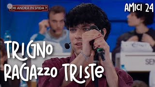 TRIGNO  Ragazzo triste Audio e testo  Amici 24 cover [upl. by Annaierb877]