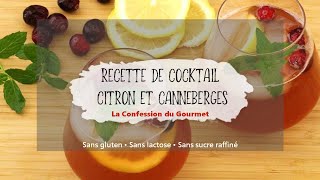 Recette Cocktail au Citron et Canneberges [upl. by Eanal]