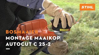 Montage maaikop AutoCut C 252  STIHL Bosmaaiers [upl. by Ztnahc]