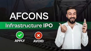 Afcons Infra IPO  Apply or Avoid Latest GMP Analysis  Afcons Infrastructure IPO Review afconipo [upl. by Annabel]