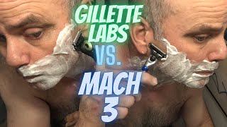 Gillette Mach 3 VS Gillette Labs Exfoliating Razor  3 Blade Razor VS 5 Blade [upl. by Valaria]