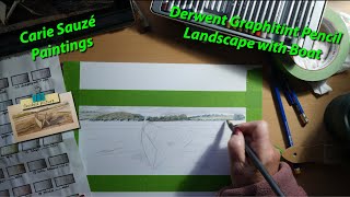 Derwent quotGraphitintquot Pencil Landscape with Boat  Video No 143 [upl. by Madelon154]