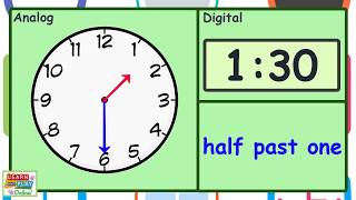 Telling the Time for Kids Half Past Times [upl. by Brost]