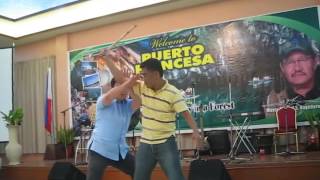 Sen Migz Zubiri doing an Arnis Demo during the FMA festival in Palawan last July 30 2010 [upl. by Murat]