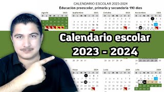 Calendario escolar 2023  2024  Anteproyecto [upl. by Forelli]