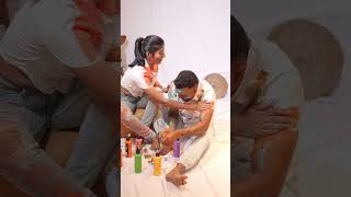 pre wedding color paintingconcept beautiful couples 4k short video [upl. by Lepper]