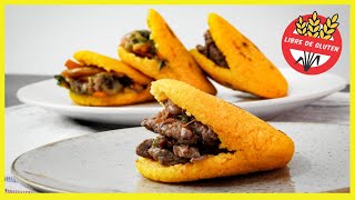 AREPAS de POLENTA con 3 INGREDIENTES sin harina PAN  Receta de arepas venezolanas y colombianas [upl. by Eanrahs]