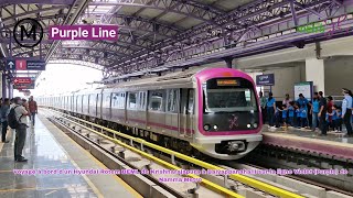 Purple Line Namma Metro Voyage à bord dun Hyundai Rotem BEML de Krishnarajapura à Baiyappanahalli [upl. by Bethena]