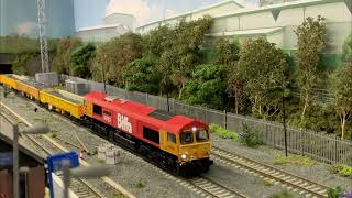 Loco movements at Eccles Hall 00 Gauge Modern Image Micro Layout DCC Sound [upl. by Eeramit860]