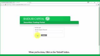 Baiduri Capital  Online Portal Video Tutorials  B Activate Your Login [upl. by Dranek]