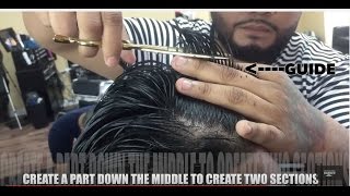 How To Clipper Over Comb Bald Fade Using Scissor [upl. by Ecirb262]