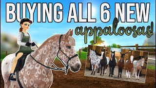 Buying ALL 6 NEW Appaloosa Horses  Star Stable Online [upl. by Gavrilla]