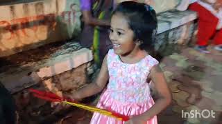 Aashka celebrating Navratri childvlogger cutekidsvideos cute dandiya [upl. by Ynogoham]