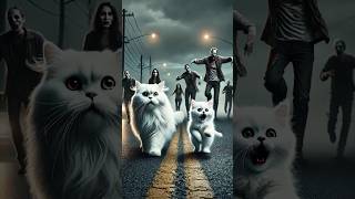 Zombie Invasion Can the Cat Escape Infection cute cat kittten youtubeshorts [upl. by Leinnad]