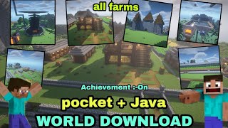 Minecraft 120 Survival World l pocket  Java Surviva l World minecraft [upl. by Gregoire]