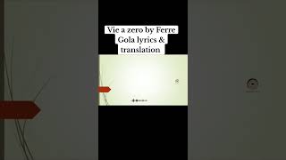 Vie Zero by Ferre Gola lyrics and translation congoleserumba duet congorumba rhumbamusic [upl. by Olaznog]