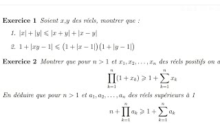 TD N°1 analyse 1 exercice 1 et 2 S1 TD ibn tofail  SMPC SMIA ENSA MIPC MI [upl. by Lilia]