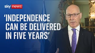 Independence can be delivered in five years says Scotlands first minister John Swinney [upl. by Wiles559]