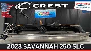 Luxurious TripleTube Crest Pontoon For Sale  2023 Crest Savannah 250 SLC [upl. by Petit237]