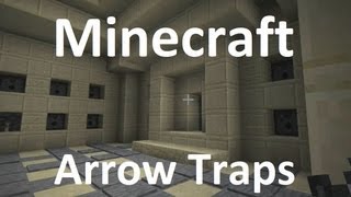 Minecraft  How to make Arrow Traps  Demonstration [upl. by Wilek]