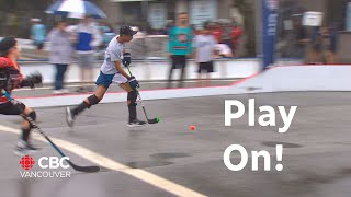 Ball hockey players from across BC hit the streets of Surrey [upl. by Lejeune162]