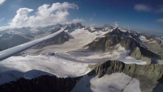 Glider flight to Swiss Glaciers 2016 [upl. by Zorah]