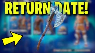 LEVIATHAN AXE RETURN DATE in FORTNITE ITEM SHOP Leviathan Axe Pickaxe Returning [upl. by Otecina132]