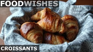 Croissants  Food Wishes  Crispy Butter Croissants [upl. by Lednyc]