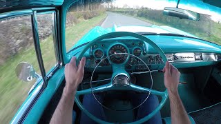 1957 Chevrolet Bel Air Sports Sedan 283 V8  POV TEST DRIVE  Fame OffRestoration [upl. by Maidie962]