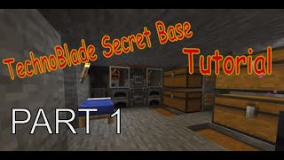 TechnoBlade Secret Base Tutorial Part 1 [upl. by Annoed]