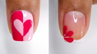 5 Unhas curtas decoradas com esmalte rosa fácil e simples [upl. by Aguie]