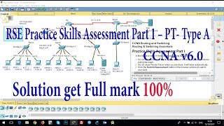 CCNA v6 RSE Practice Skills Assessment Part 1 – PT Type A 2020 Education guideline [upl. by Etteloiv144]