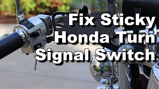 Fix Sticky Turn Signal on Honda Motorcycle [upl. by Darb489]