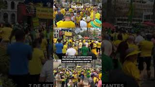 7 DE SETEMBRO MANIFESTANTES PROTESTAM CONTRA O MINISTRO ALXANDRE DE MORAES EM BH [upl. by Yatnuhs]