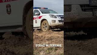 Szkolenie strażwterenie 4x4 offroad osp psp strażpożarna car firetruck fire straż isuzu [upl. by Anirdnajela]