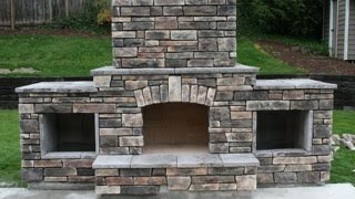 DIY  Building an outdoor fireplace [upl. by Fulks]