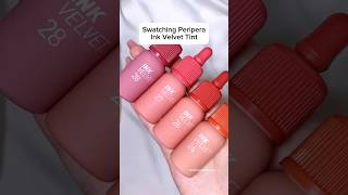 Swatching Peripera ink velvet lip tint [upl. by Eiramacissej]