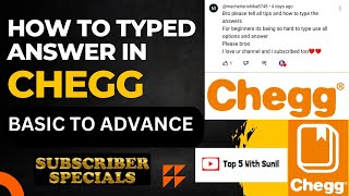 Chegg Expert Software Complete Detail 2023  Chegg Answer Solving Method  Top 5 With Sunil [upl. by Aicelef]