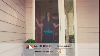 LuminAire™ Single Retractable Screen Door Feature  Andersen Windows [upl. by Richmound]