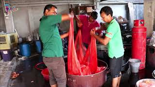 Silk Fabrics Dyeing Process in a Local Factory [upl. by Calle]