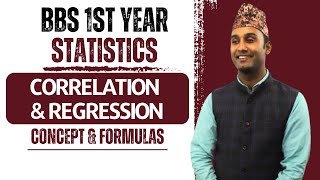 Correlation and Regression in Statistics  Concept and Formula  BBS 1st year Statistics Gurubaa [upl. by Halyhs]