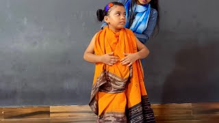 How to wear tribal saree  adivasi saree kaise pahnte hai folk dance saree wearing cutiepie lima [upl. by Ultun481]