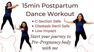 15 mins Postpartum Zumba workout  CSection Safe  Low Impact  Diastasis Recti SafeG Fit by Geetz [upl. by Laurentia]