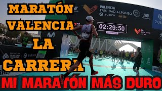 MARATÓN VALENCIA 2024 LA CARRERA MI MARATÓN MÁS DURO [upl. by Siver]