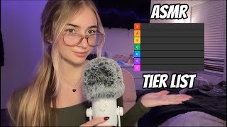 Ultimate ASMR Tier List mouth sounds hand sounds soft spoken popular triggers [upl. by Hartzel]